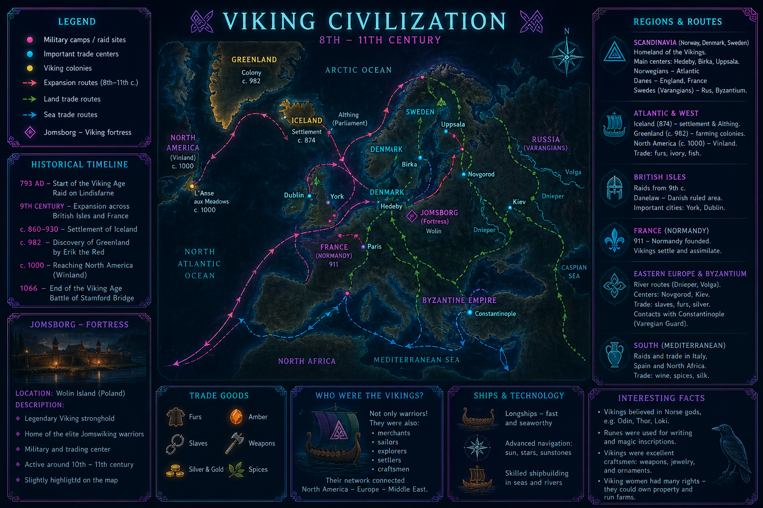 Mapa cywilizacji Wiking�w